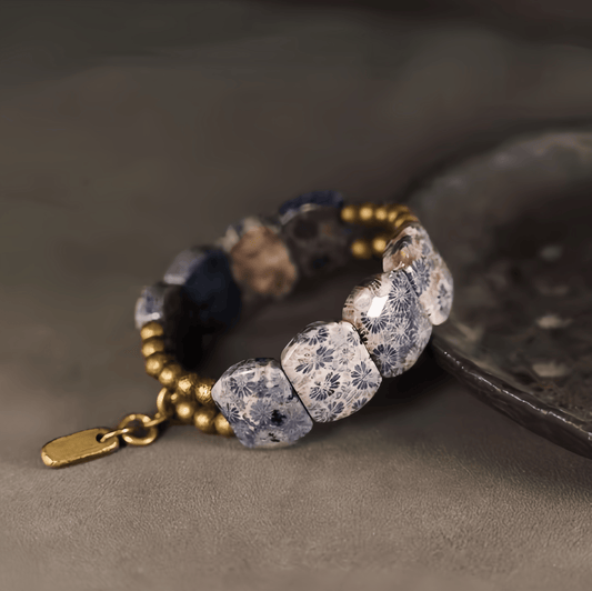 Energy Luxury Artisan Coral Bracelet – Double-Layered, Personalized & Natural