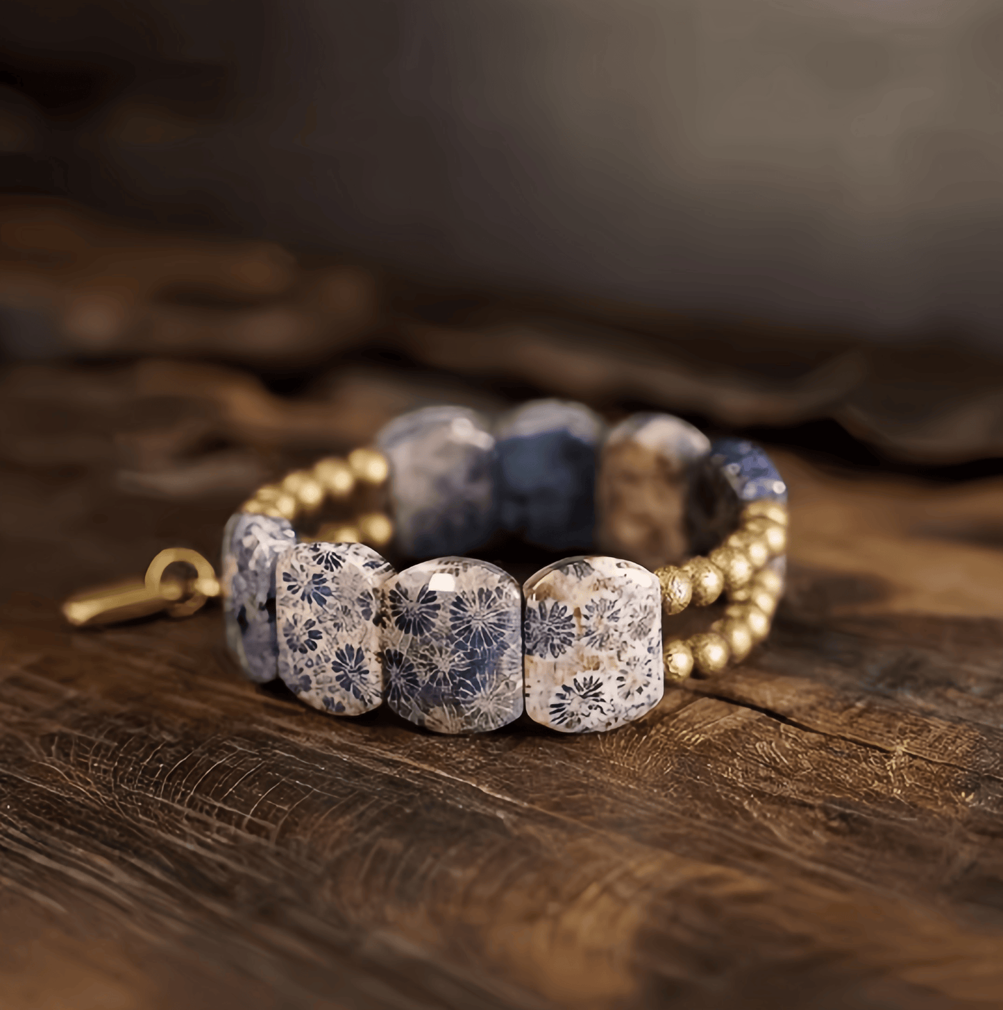 Energy Luxury Artisan Coral Bracelet – Double-Layered, Personalized & Natural
