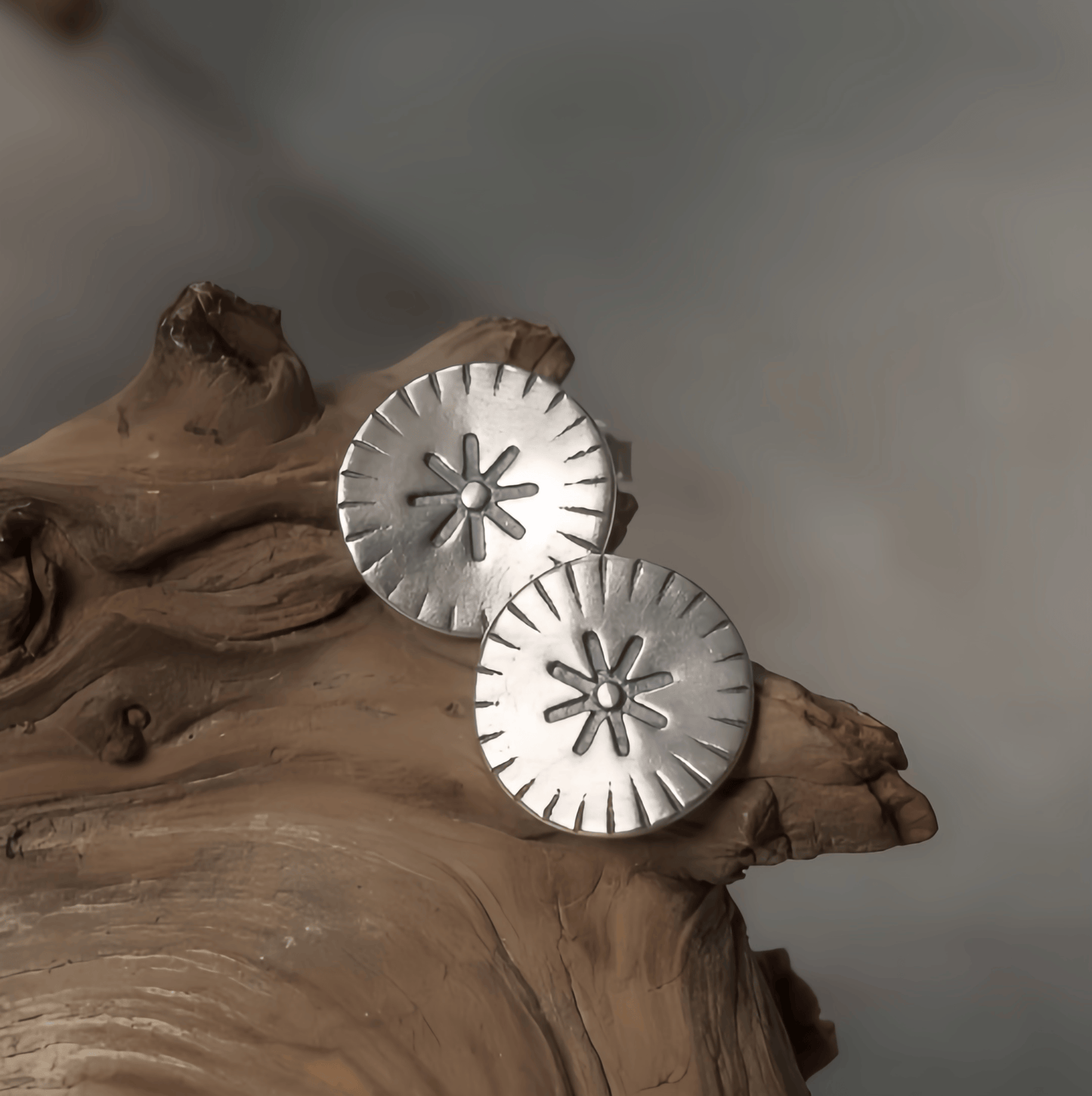 Energy Luxury Artisan Minimalist 925 Silver Stud Earrings – Handcrafted & Unique Style