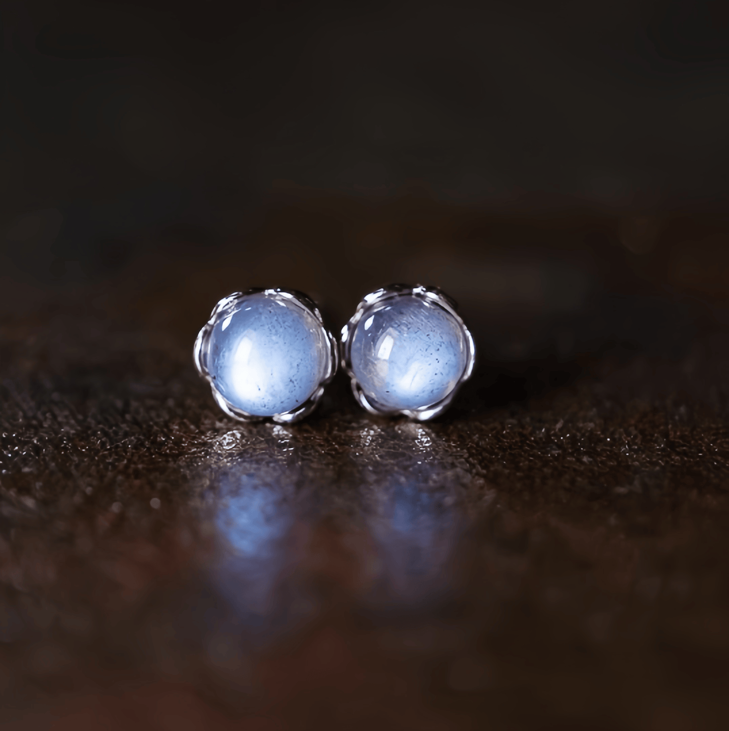 Energy Luxury Artisan Minimalist Moonstone Earrings – Handcrafted & Elegant