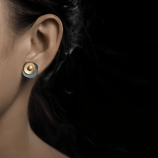 Energy Luxury Artisan Vintage Stud Earrings – Handcrafted & Unique Style