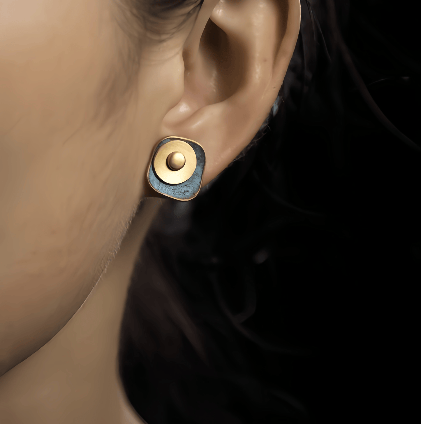 Energy Luxury Artisan Vintage Stud Earrings – Handcrafted & Unique Style