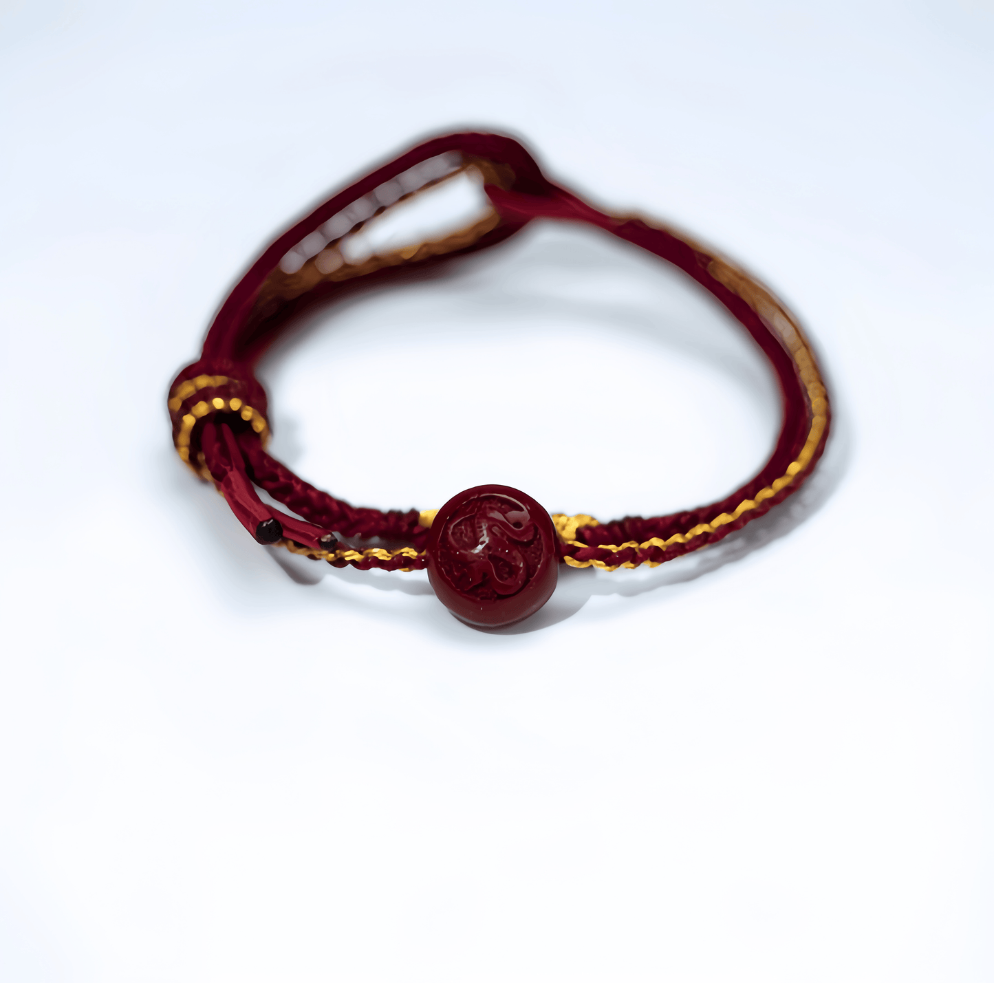 Energy Luxury Auspicious Joy – Cinnabar Handwoven Bracelet