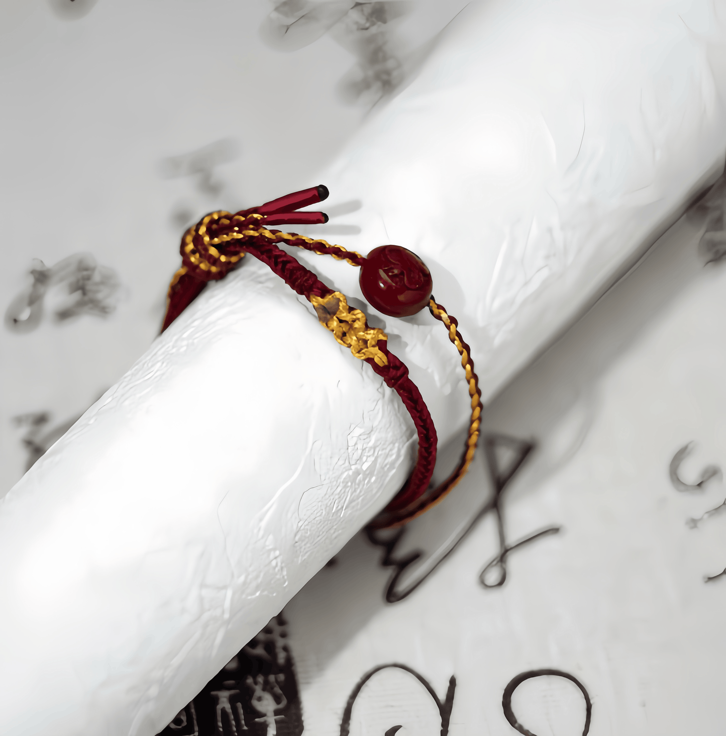 Energy Luxury Auspicious Joy – Cinnabar Handwoven Bracelet
