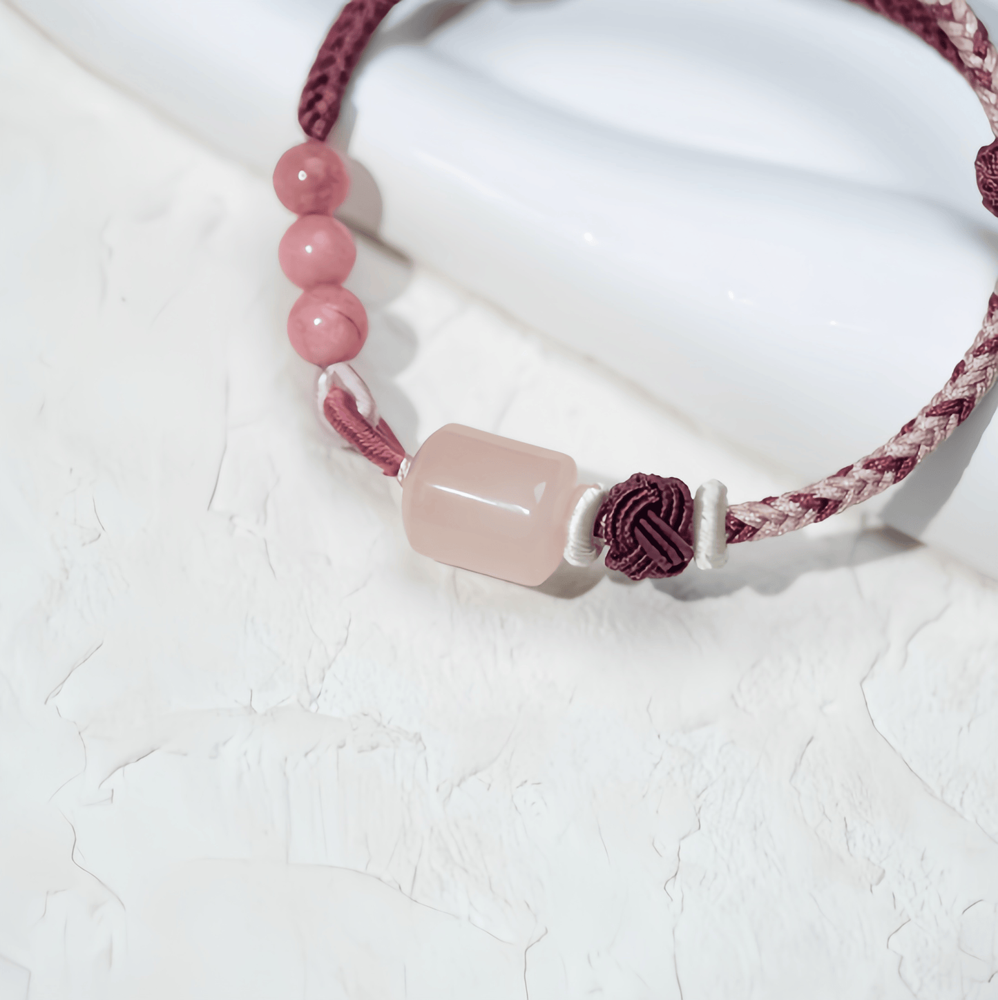 Energy Luxury Crimson Glow – Rhodochrosite Crystal Bracelet