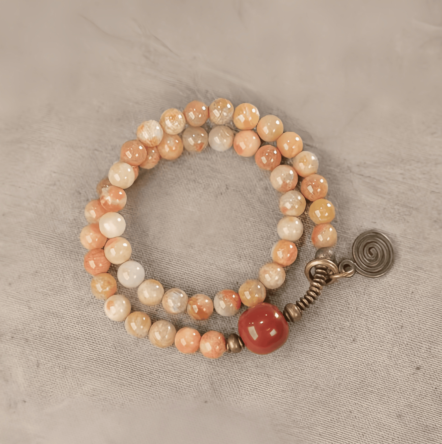 Energy Luxury Double-Layer Coral Bead Bracelet