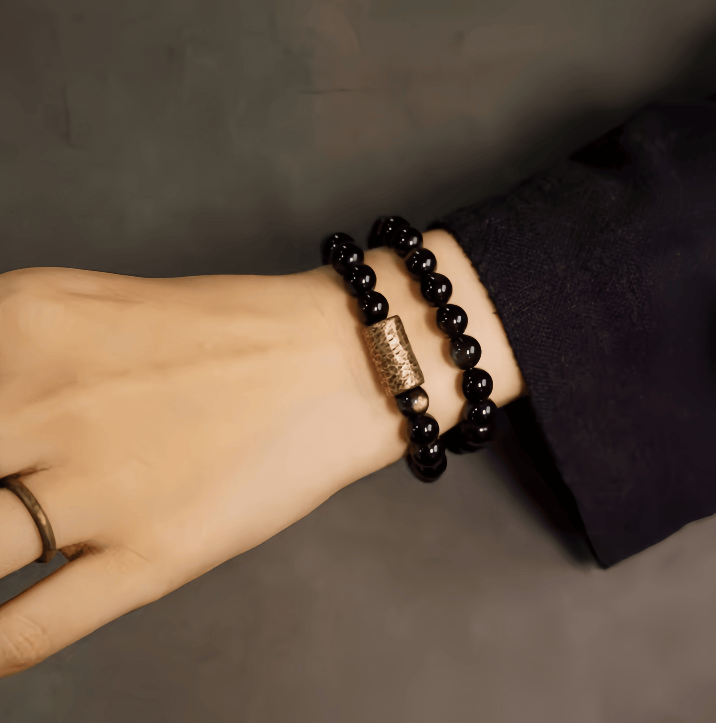 Energy Luxury Elegant Cat’s Eye Gold Obsidian Bracelet