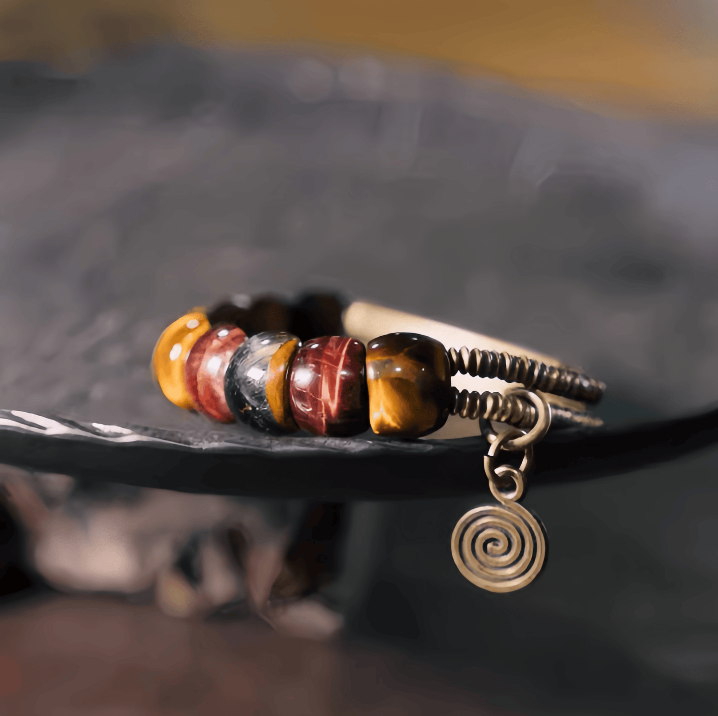 Energy Luxury Handcrafted Cat’s Eye Double-Layer Bracelet