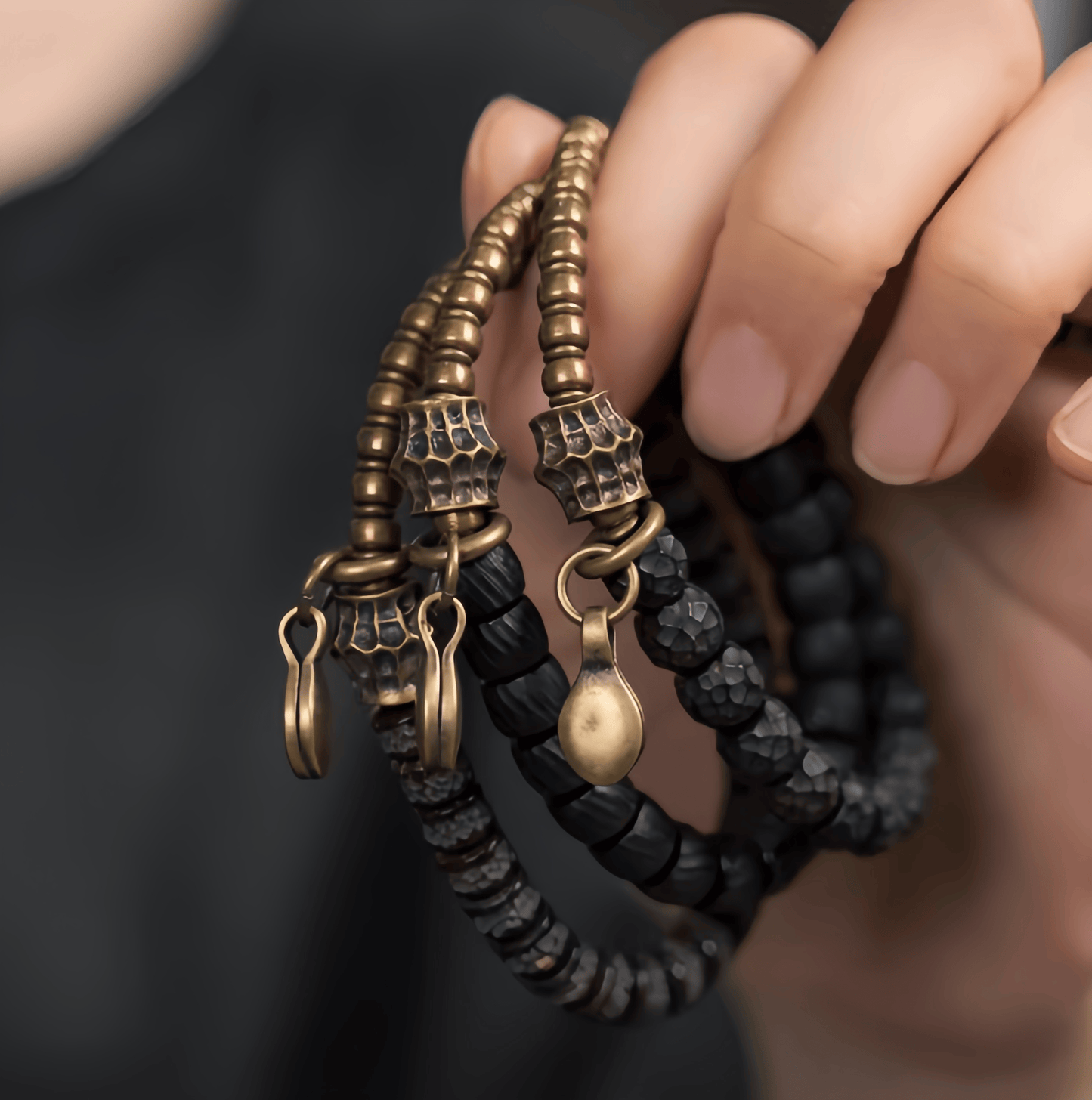 Energy Luxury Handcrafted Coconut Bead Single-Strand Bracelet
