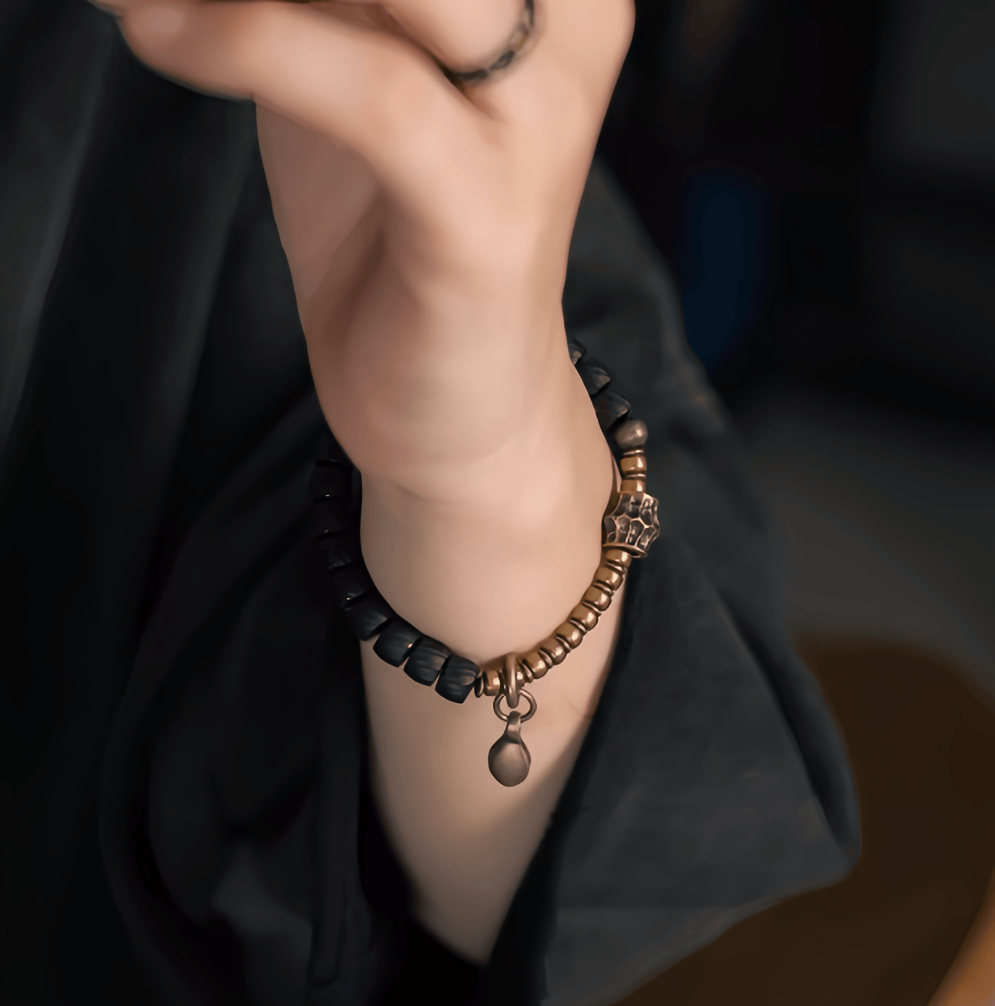 Energy Luxury Handcrafted Coconut Bead Single-Strand Bracelet