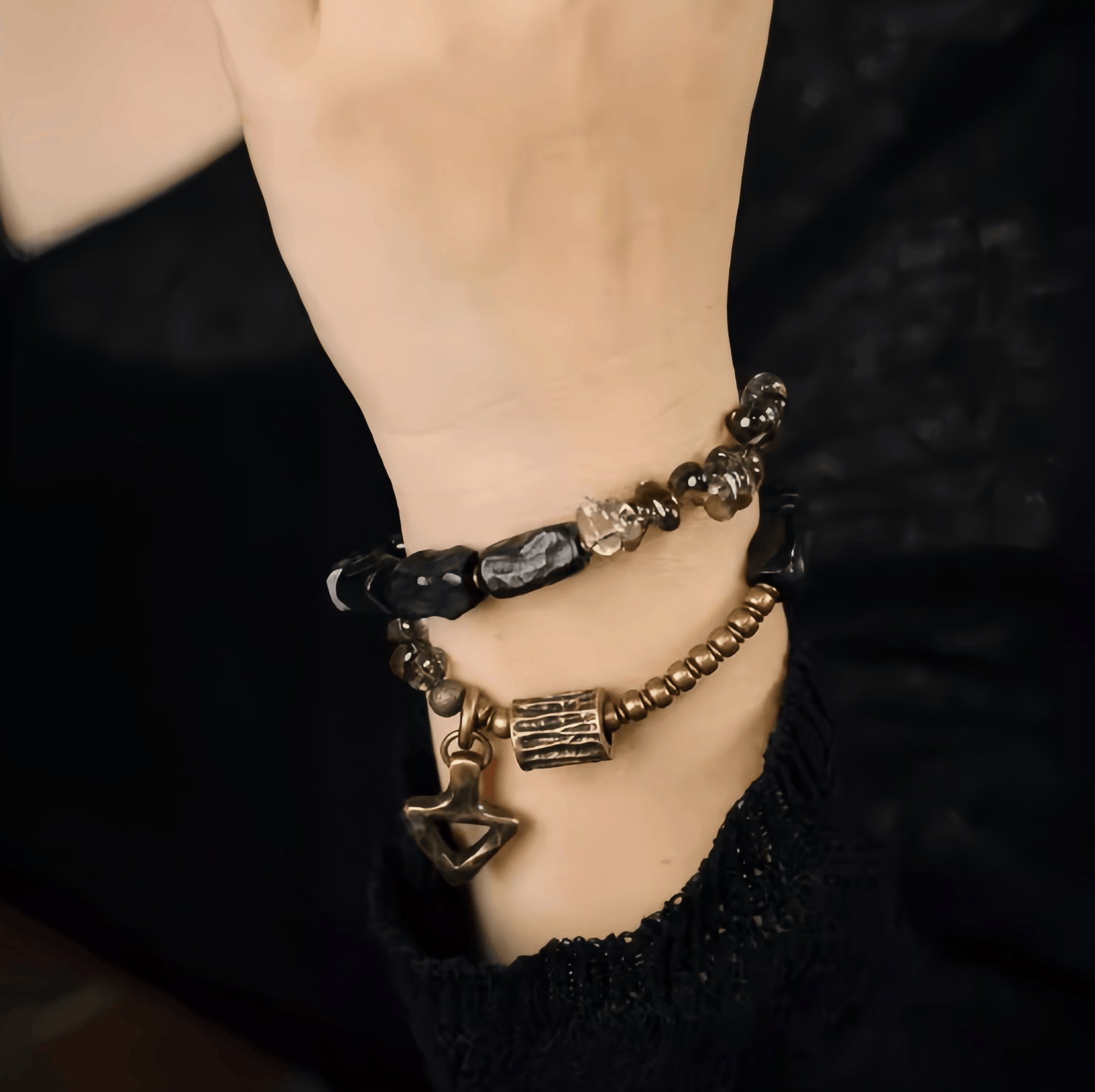 Energy Luxury Handcrafted Ebony Wood Unique Bracele
