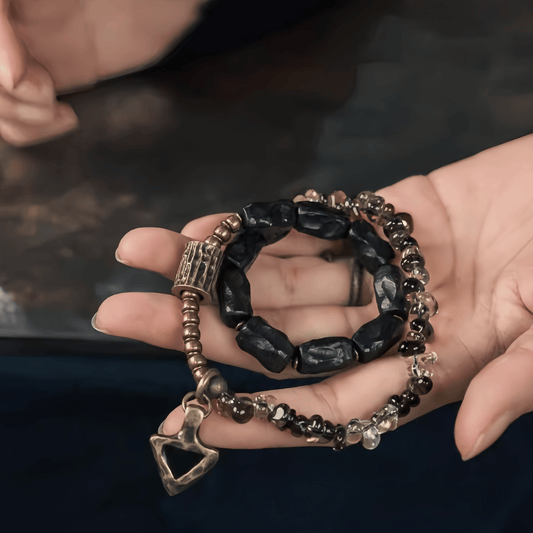 Energy Luxury Handcrafted Ebony Wood Unique Bracele