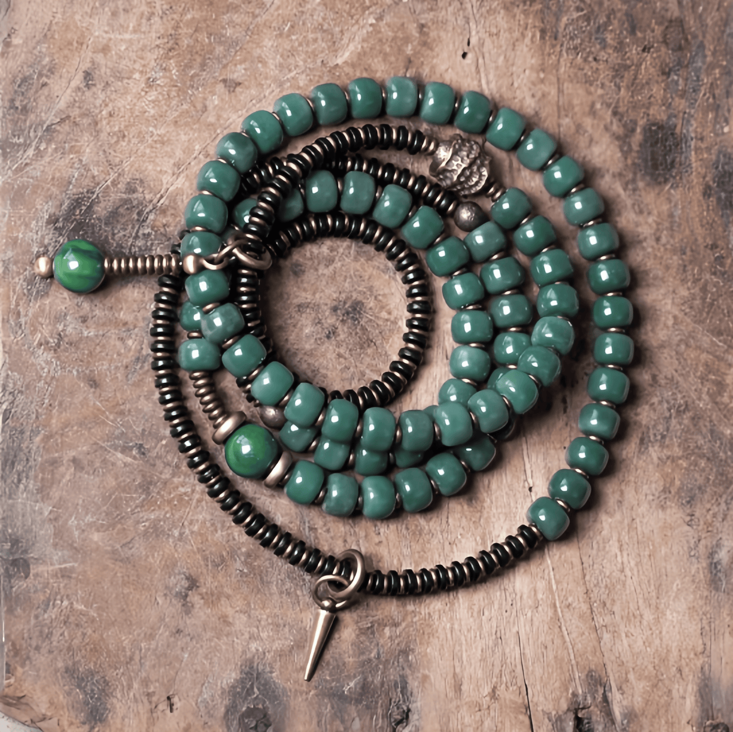 Energy Luxury Handcrafted Green Bodhi Root Bracelet