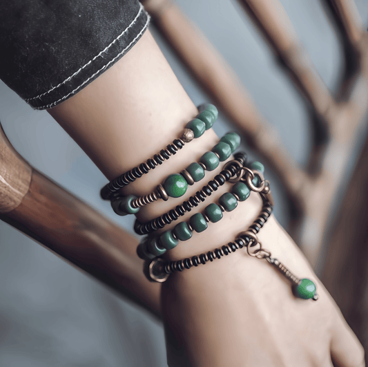Energy Luxury Handcrafted Green Bodhi Root Bracelet
