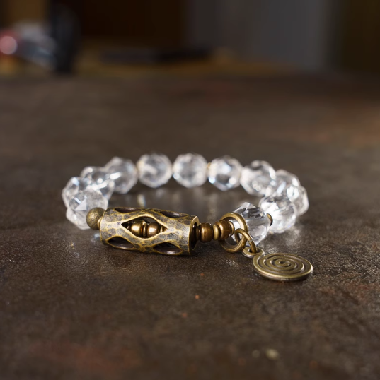 Energy Luxury Handcrafted Original Minimalist White Crystal Bracelet