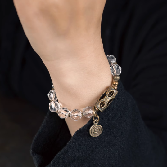 Energy Luxury Handcrafted Original Minimalist White Crystal Bracelet