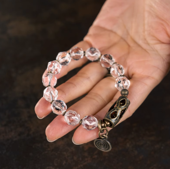 Energy Luxury Handcrafted Original Minimalist White Crystal Bracelet