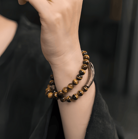 Energy Luxury Handcrafted Original Niche Candy Agate Layered Bracelet