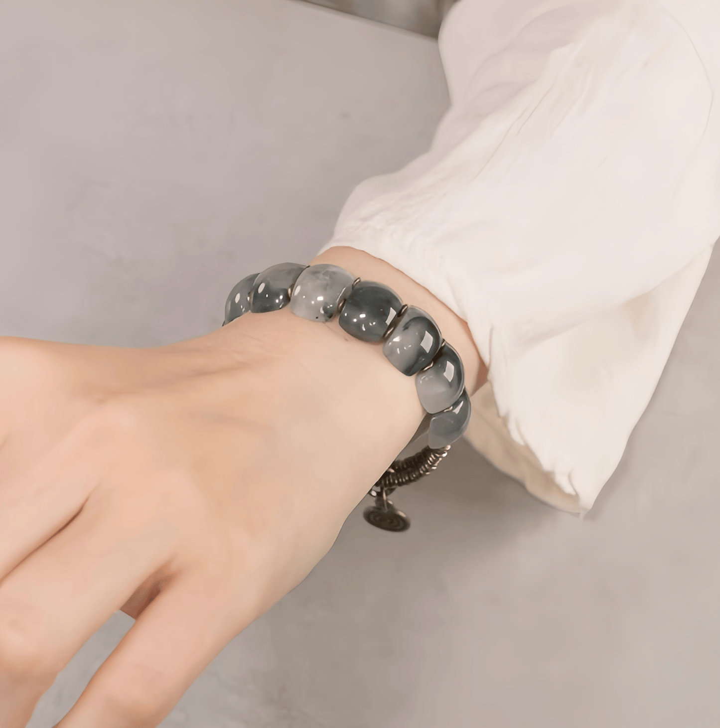 Energy Luxury Handcrafted Original Tianshan Jade Bracelet – Unique & Artisan Design
