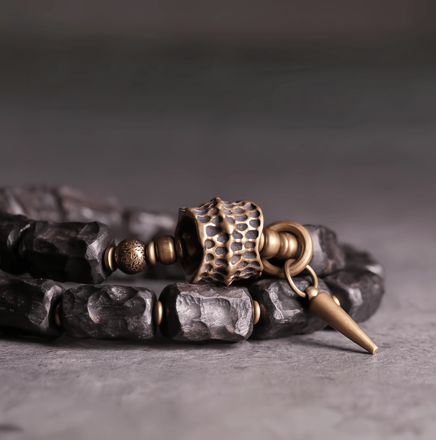 Energy Luxury Handcrafted Retro Ebony Bead Bracelet