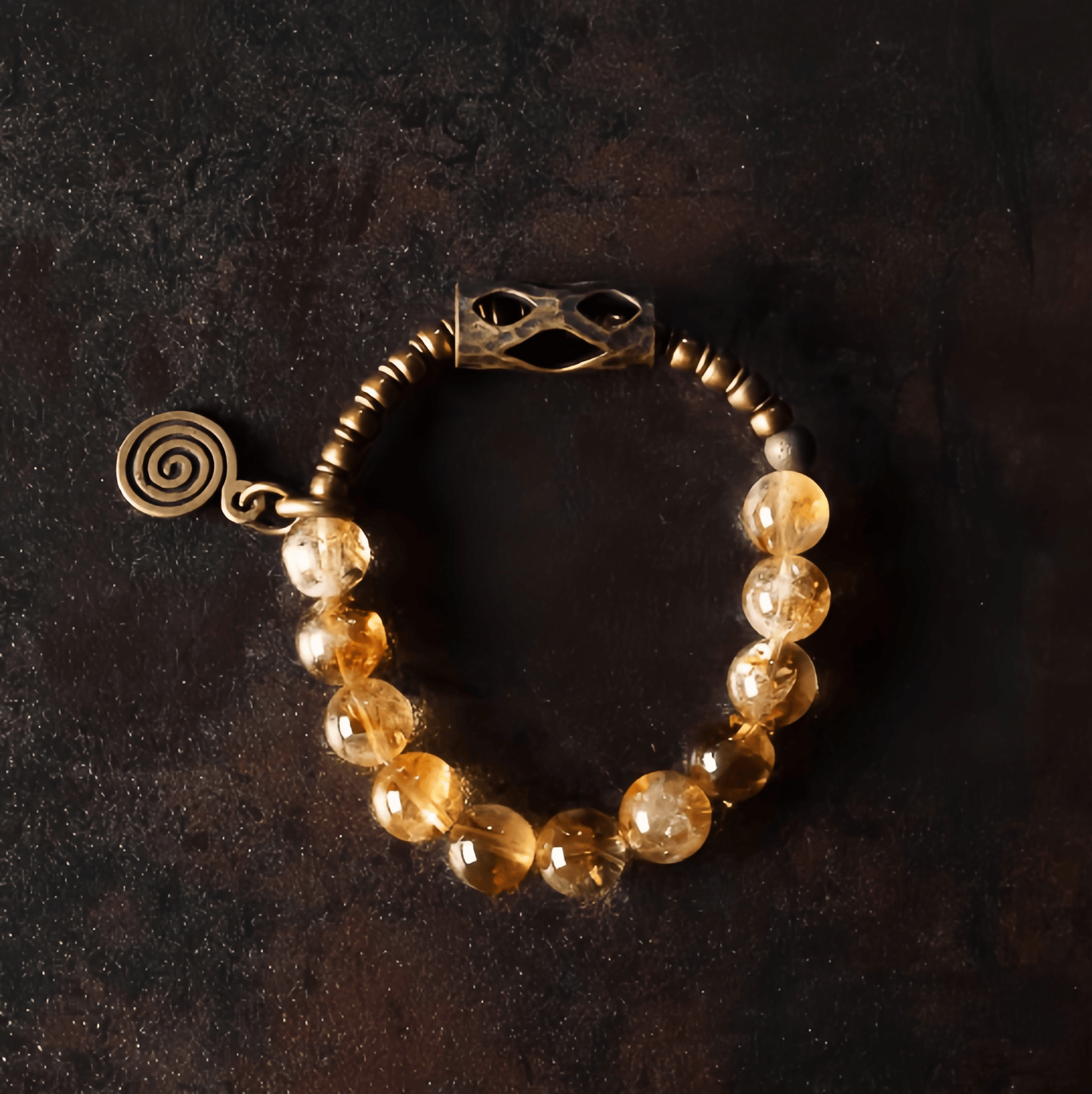 Energy Luxury Handcrafted Retro Yellow Topaz Bracelet