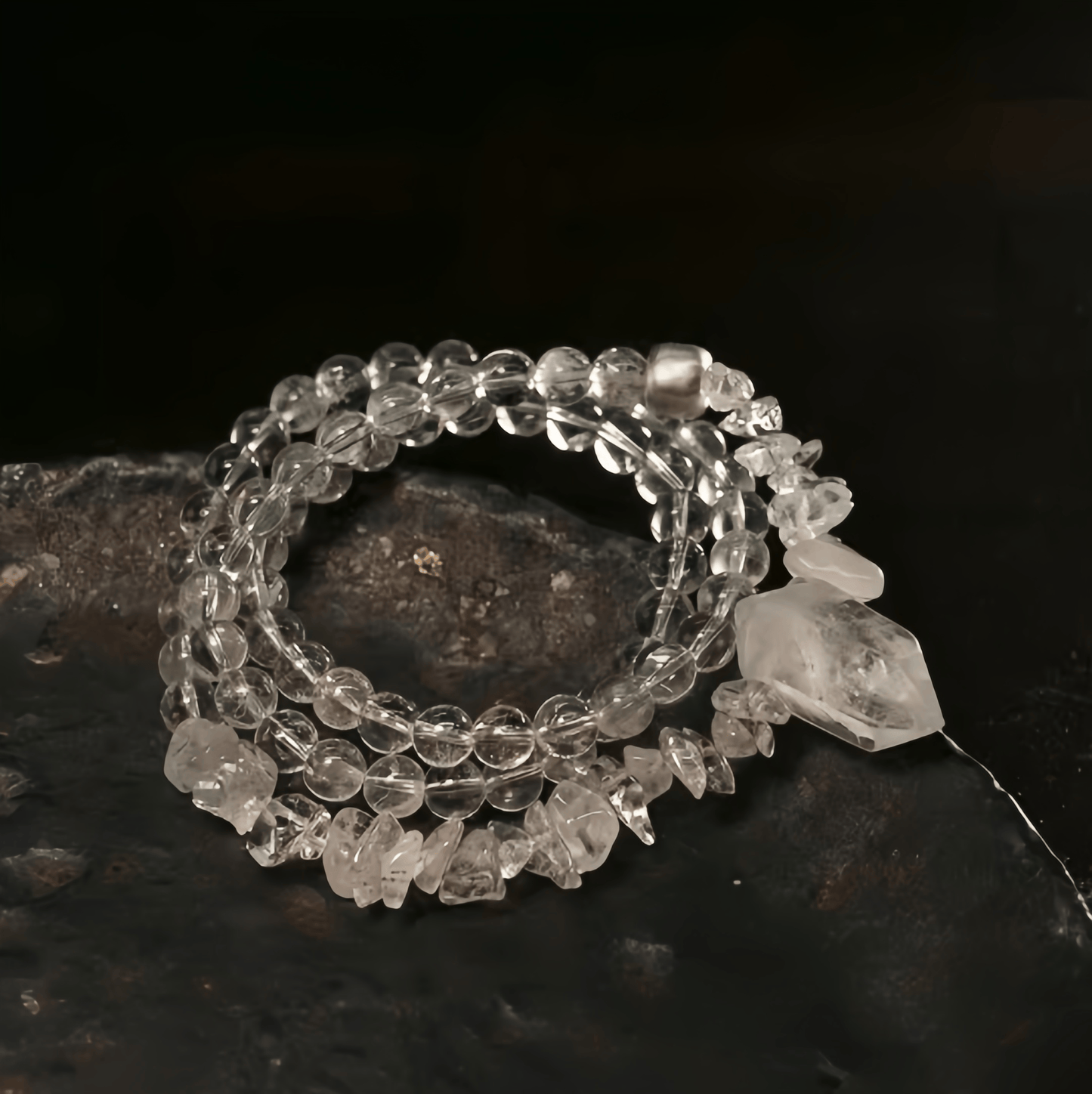 Energy Luxury Handcrafted White Crystal Bracelet
