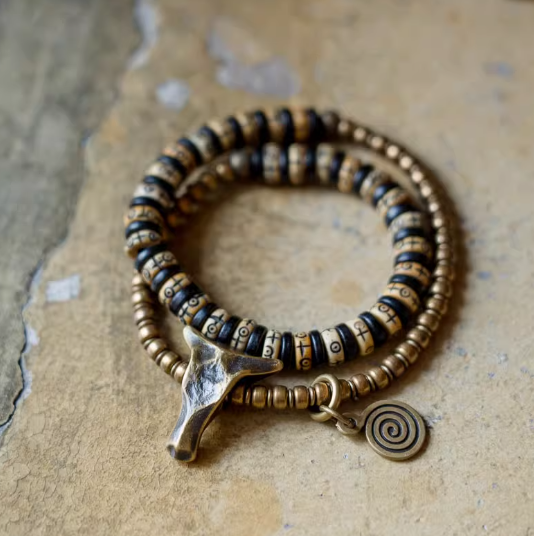 Energy Luxury Handcrafted Cow Bone Bracelet