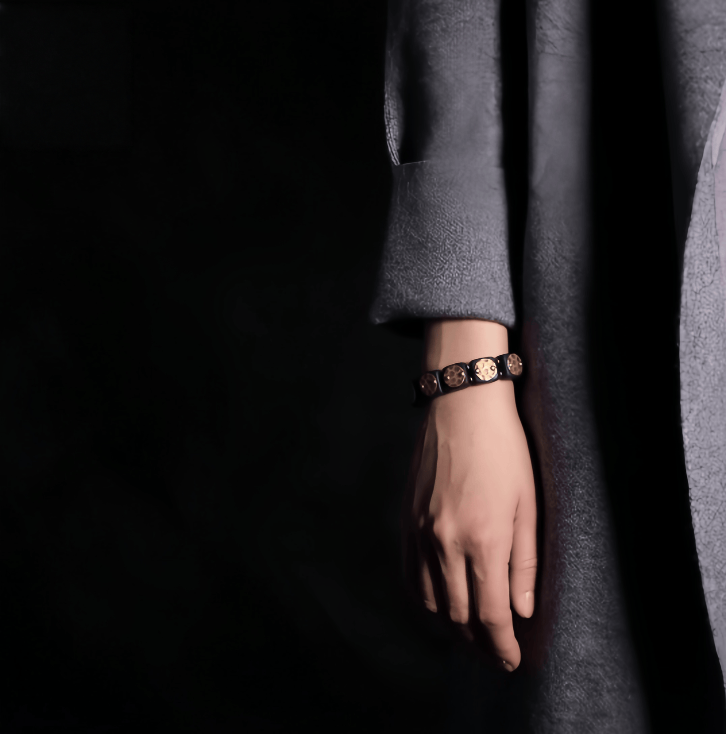 Energy Luxury Handmade Ebony Wood Bracelet – Unique Jewelry for Men & Women