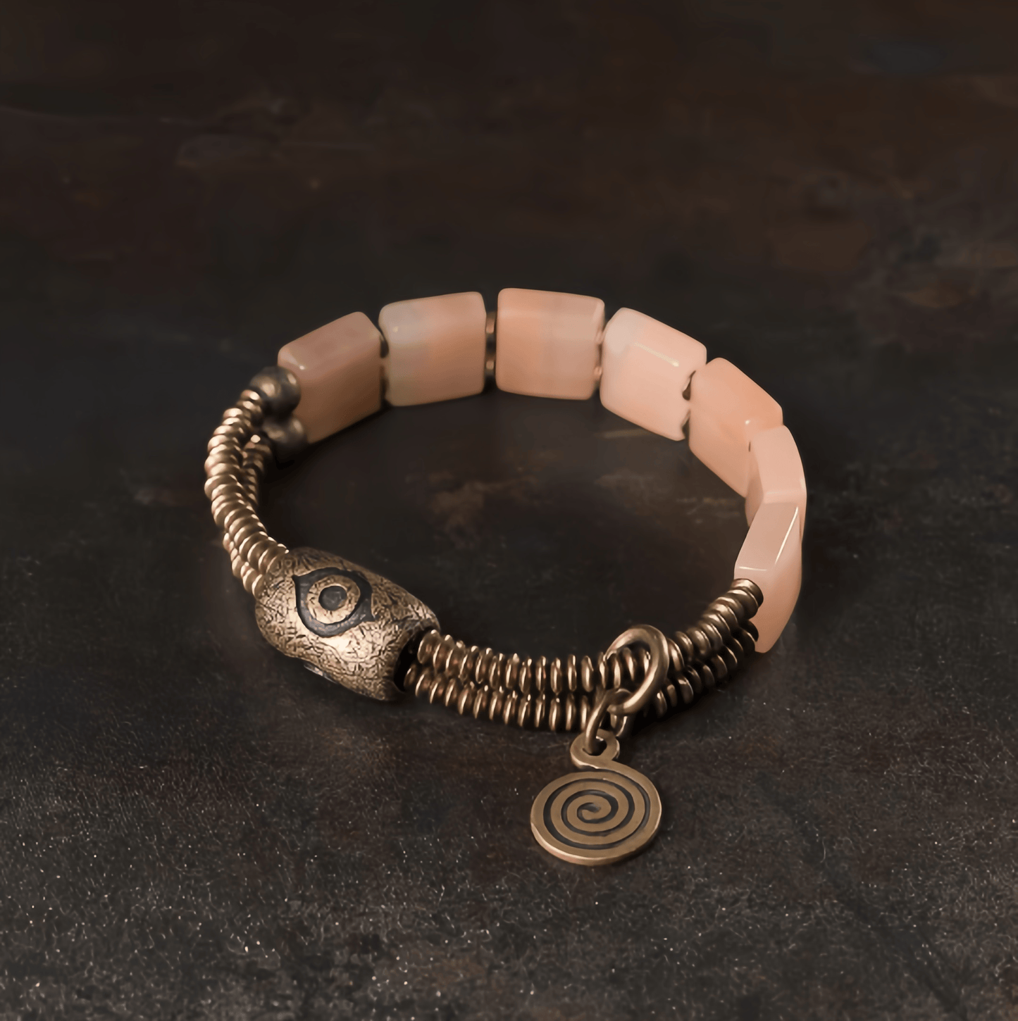 Energy Luxury Handmade Orange Aventurine Bracelet – Vintage Unique Jewelry for Men & Women