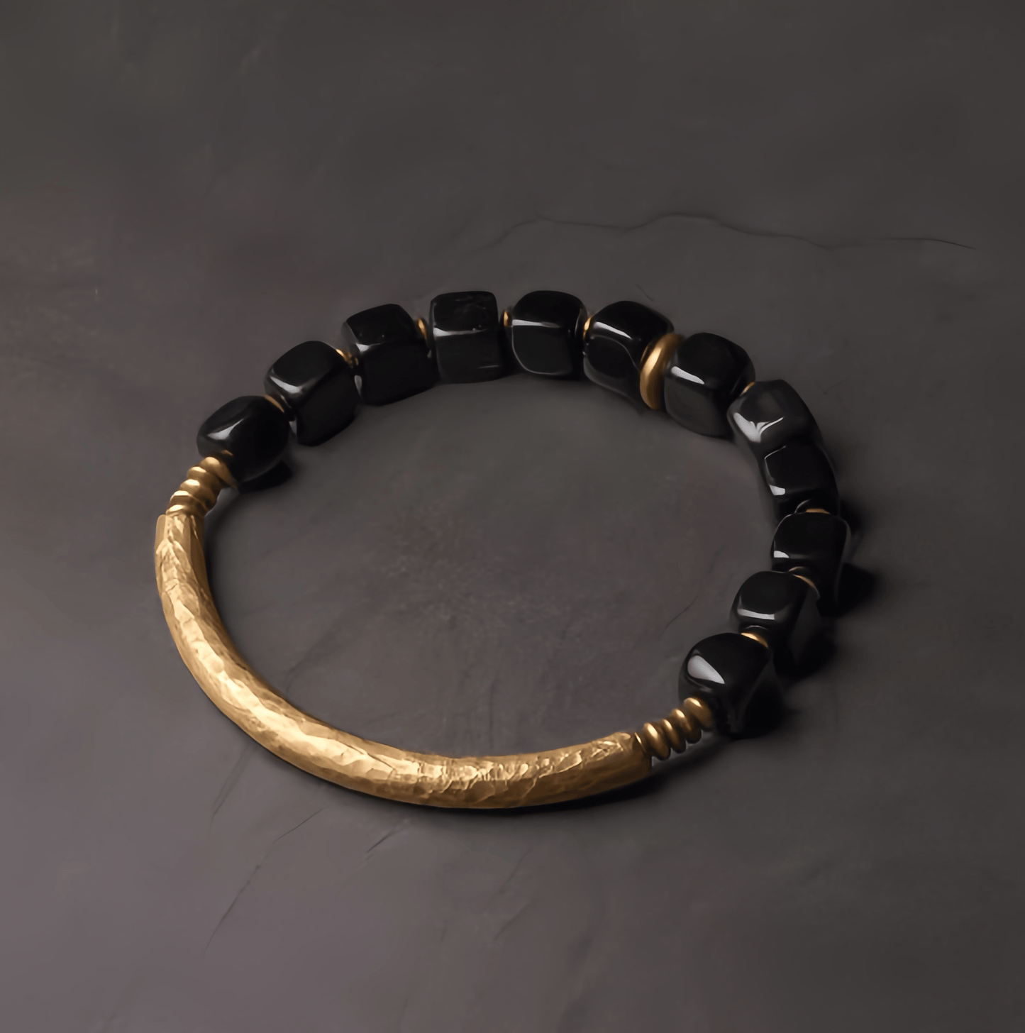 Energy Luxury Handmade Vintage Obsidian Bracelet
