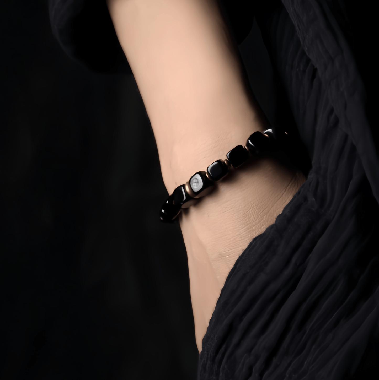 Energy Luxury Handmade Vintage Obsidian Bracelet