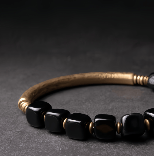 Energy Luxury Handmade Vintage Obsidian Bracelet