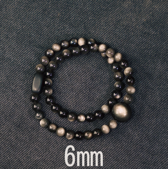 Energy Luxury Handmade Silver Obsidian Cat Eye Bracelet – Matching Couple Artisan Wrist Jewelry