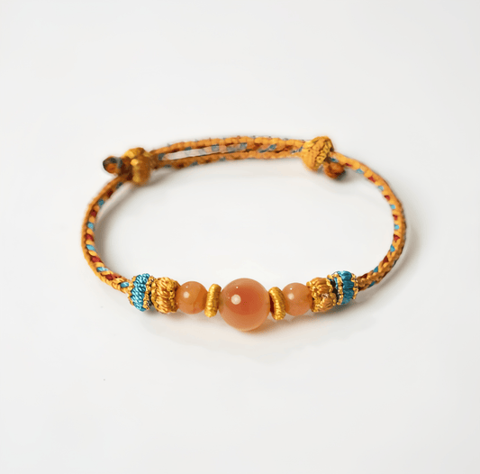 Energy Luxury Orange sugar-shaped agate bracelet