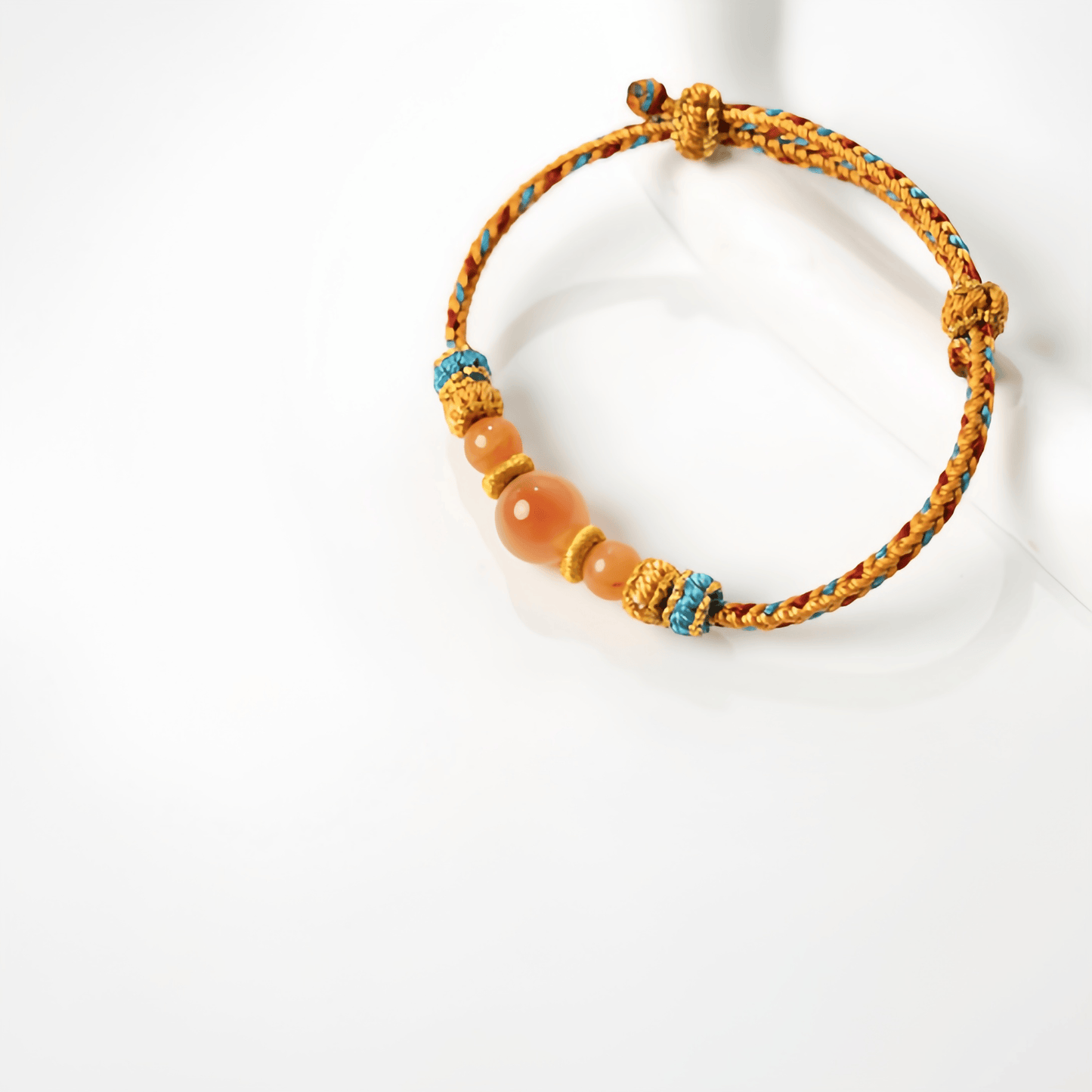 Energy Luxury Orange sugar-shaped agate bracelet