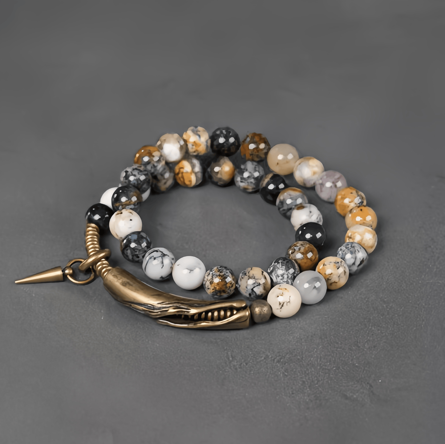 Energy Luxury Original Design Black Opal Agate Bracelet
