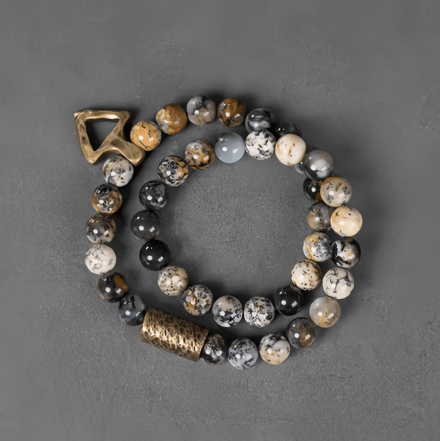 Energy Luxury Original Design Black Opal Agate Bracelet