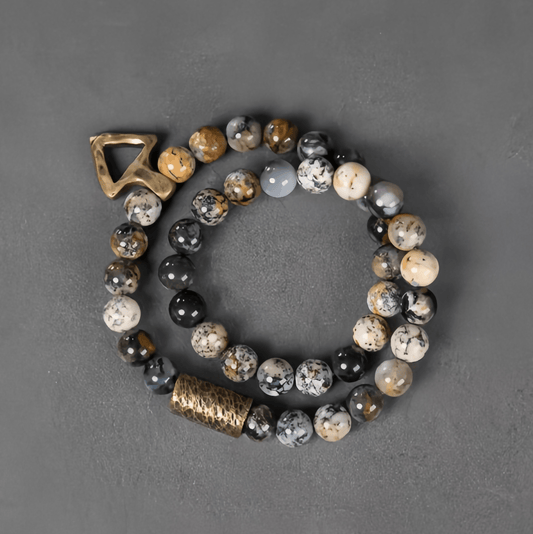 Energy Luxury Original Design Black Opal Agate Bracelet