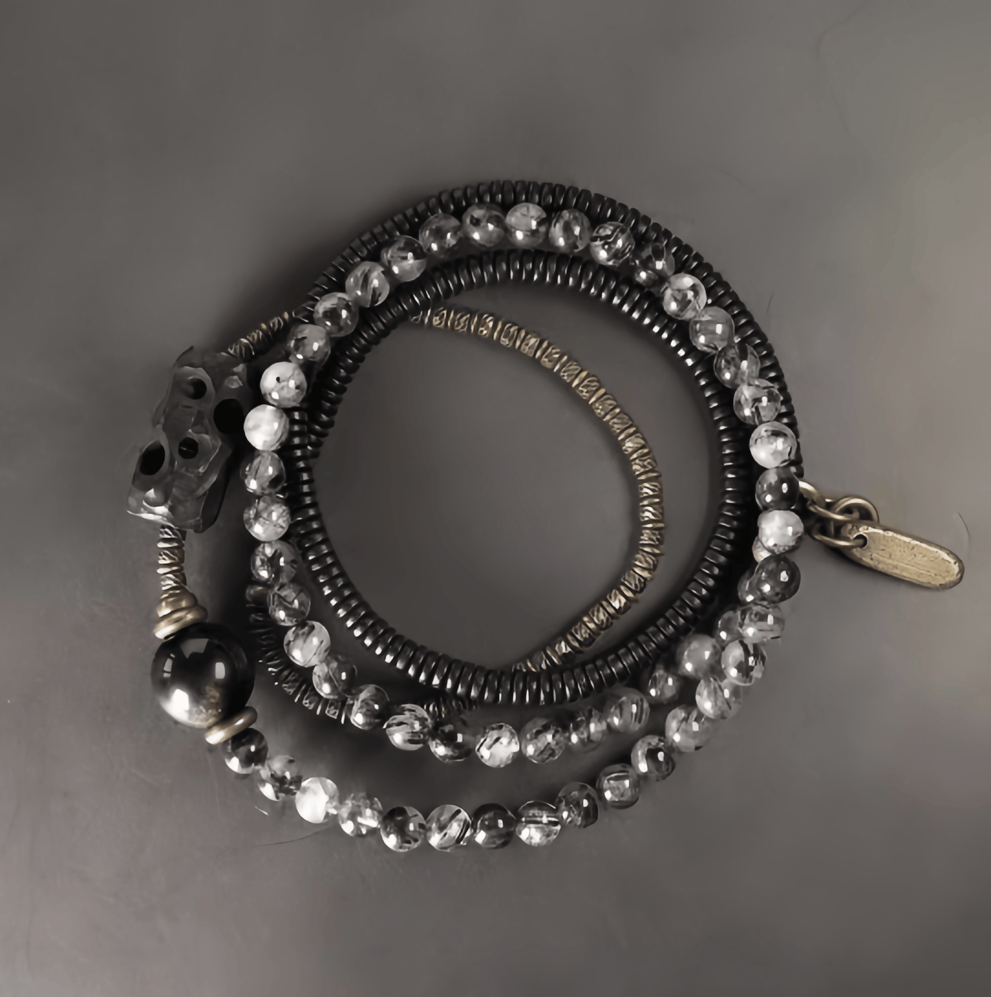 Energy Luxury Original Design Black Quartz & Ebony Necklace