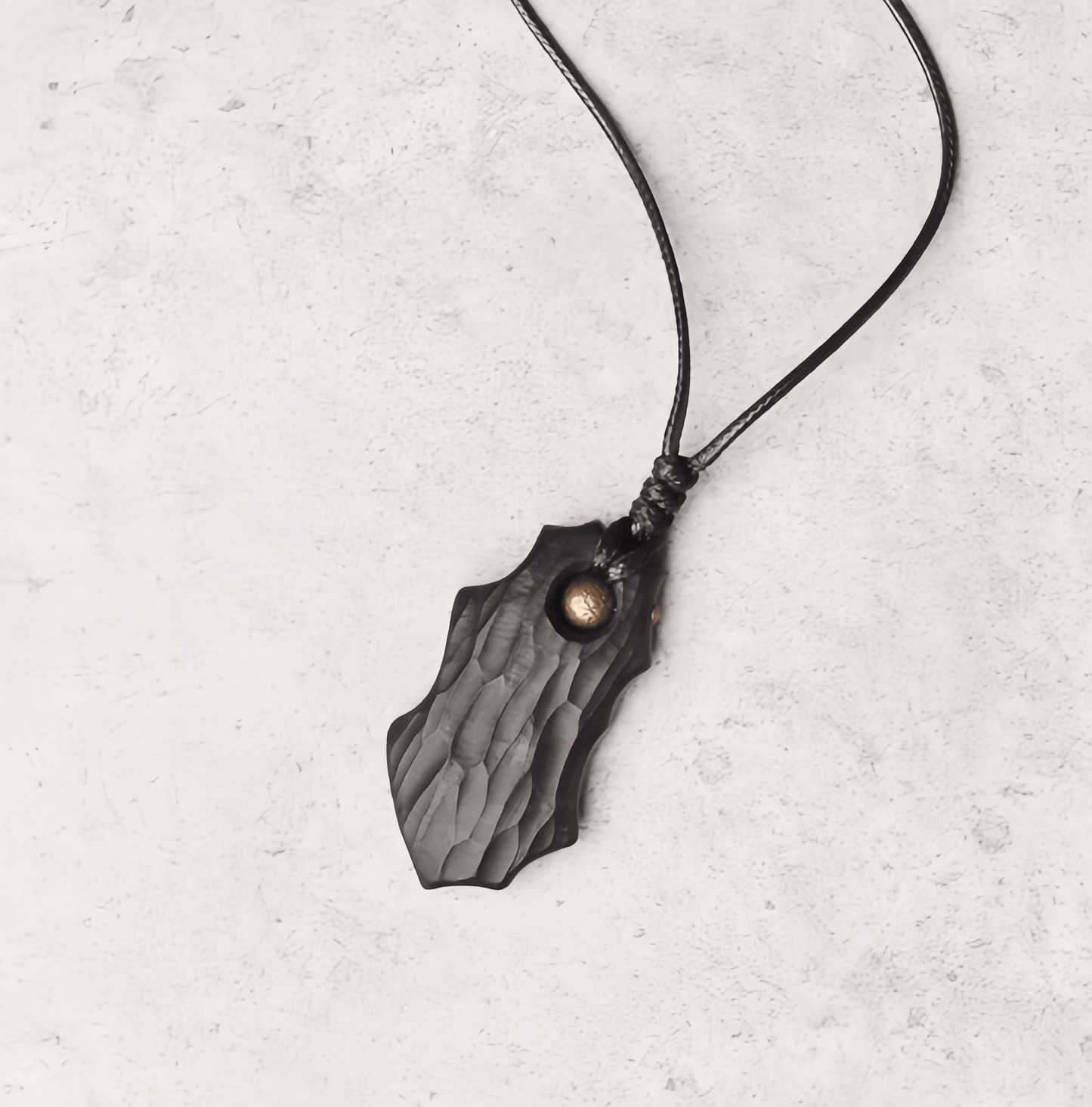 Energy Luxury Original Design Copper-Inlaid Ebony Necklace