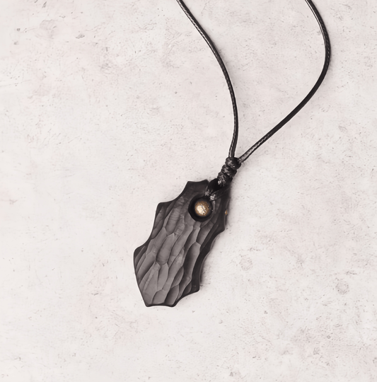 Energy Luxury Original Design Copper-Inlaid Ebony Necklace