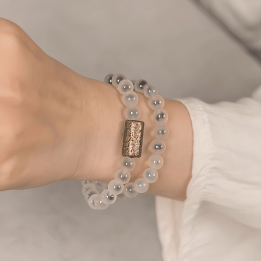 Energy Luxury Original Design Double-Strand Candy Agate Bracelet