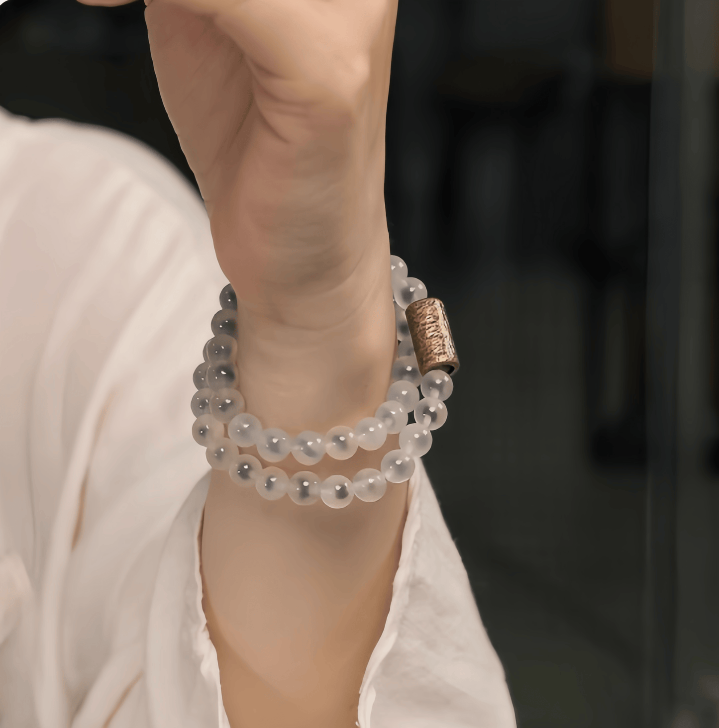 Energy Luxury Original Design Double-Strand Candy Agate Bracelet