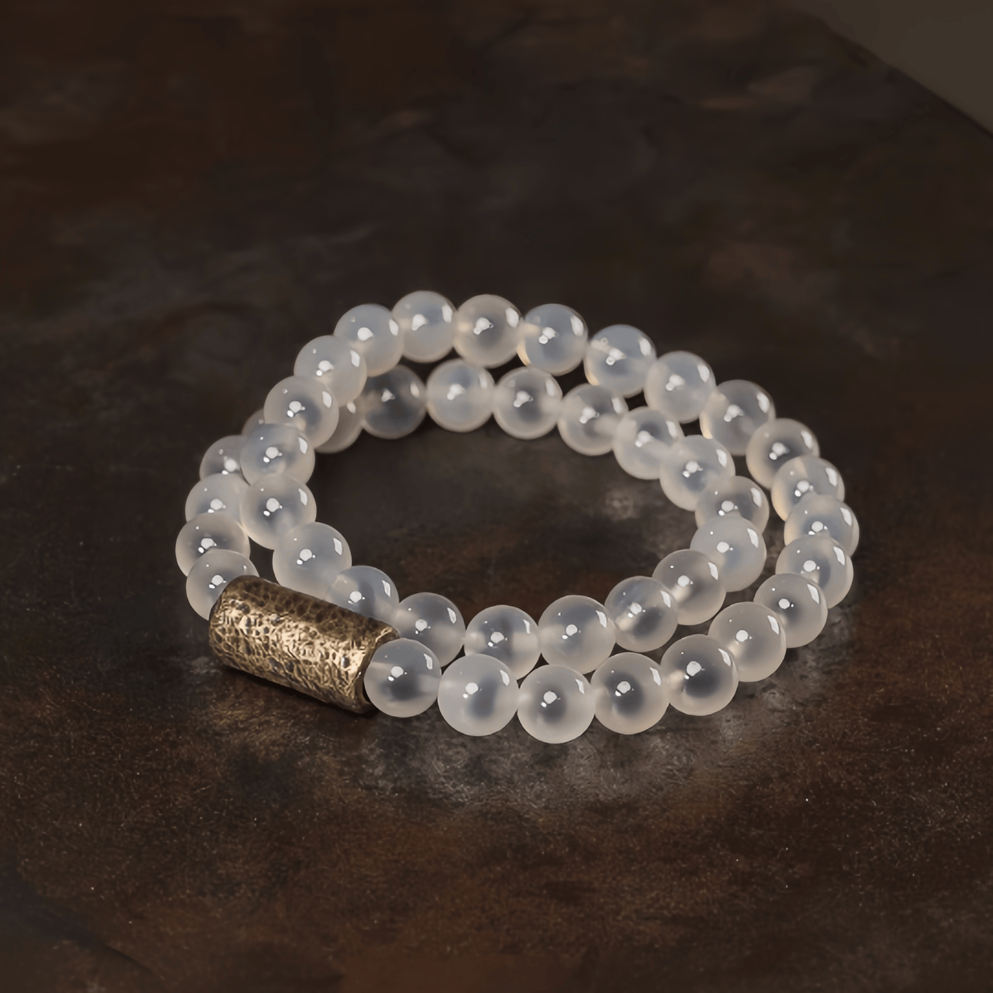 Energy Luxury Original Design Double-Strand Candy Agate Bracelet