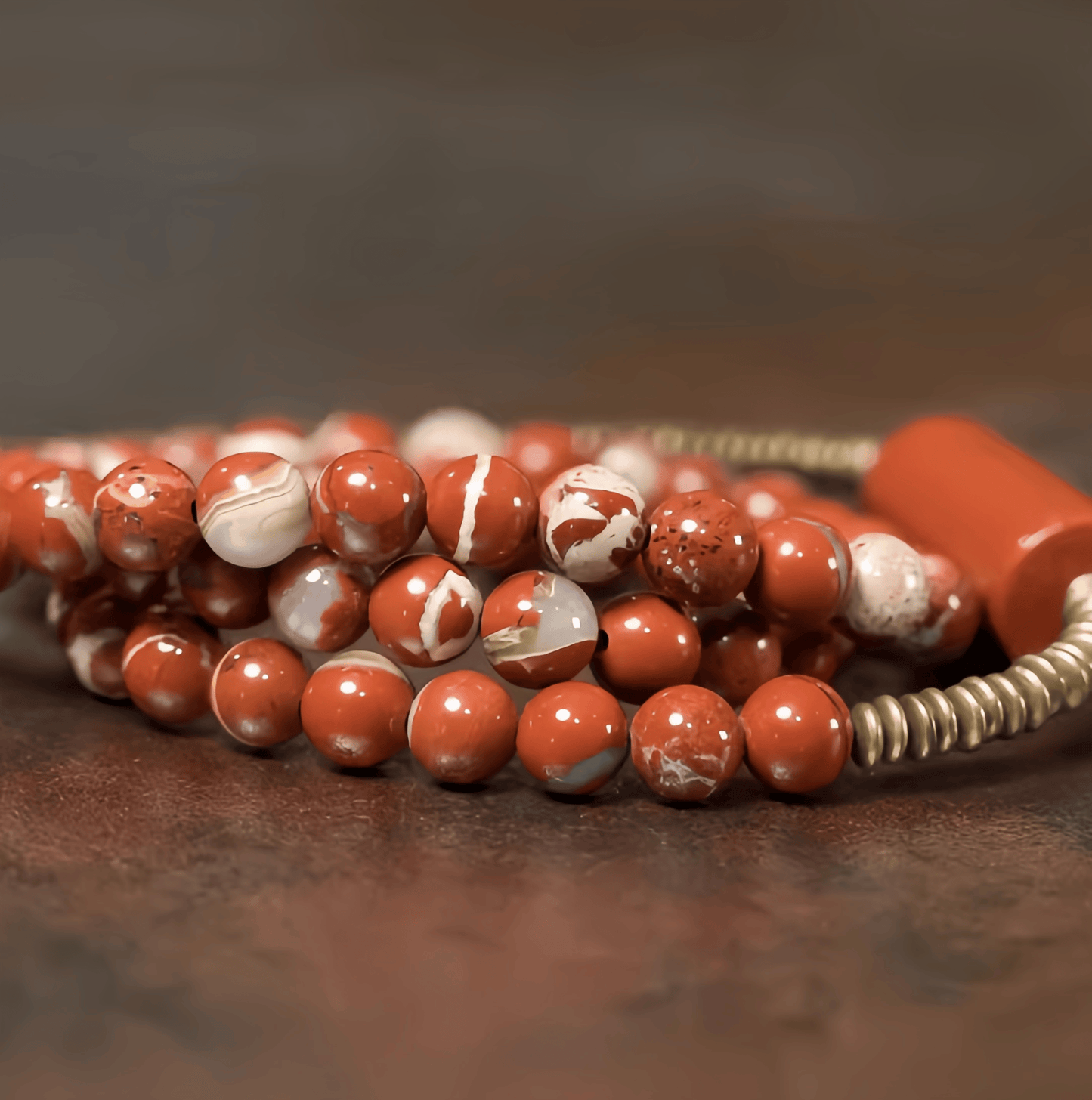 Energy Luxury Original Design Red Gemstone Wrap Bracelet