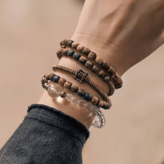 Energy Luxury Original Handmade Multi-Layer Bracelet – Vintage Agarwood & Crystal Artisan Design