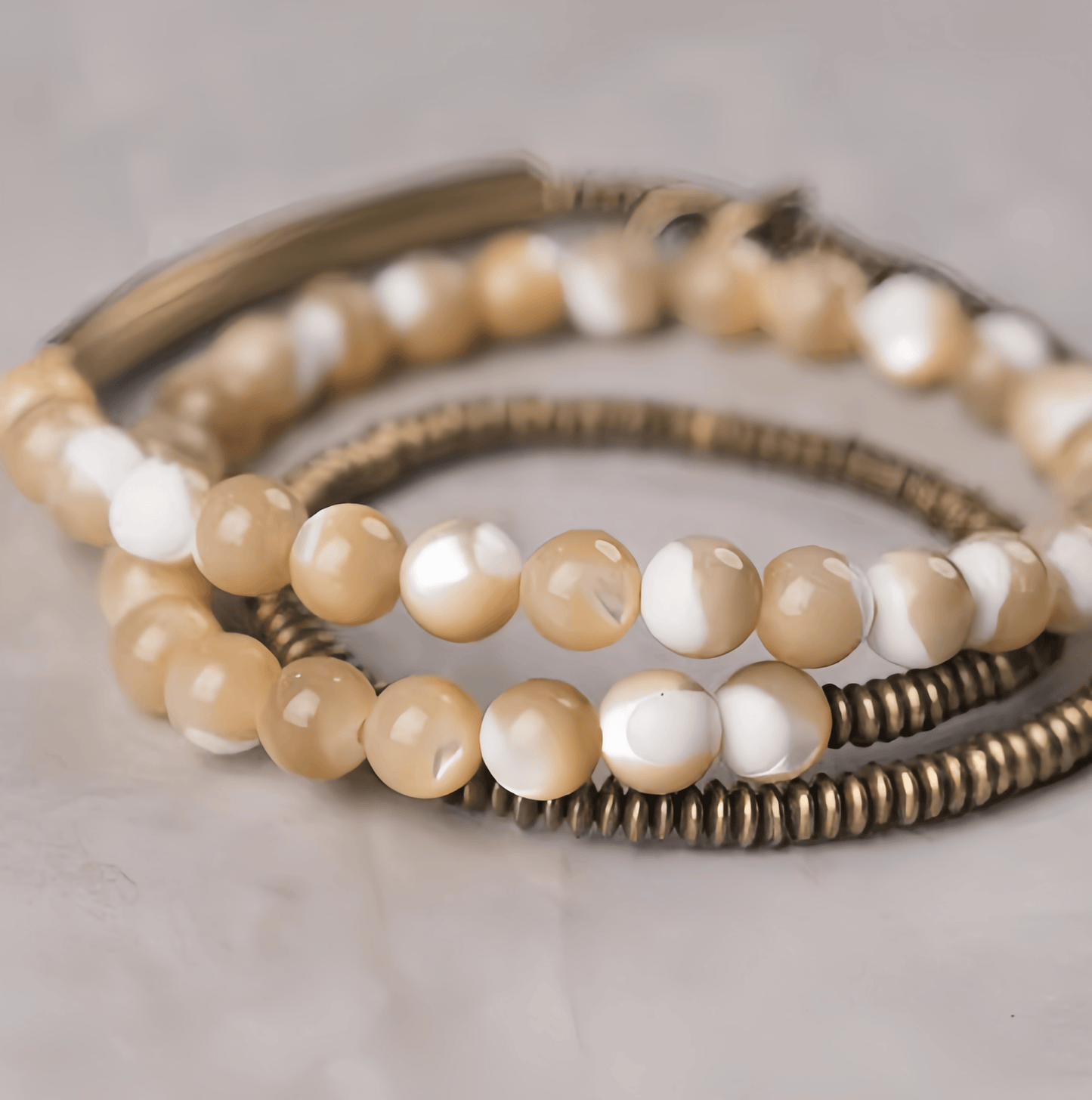 Energy Luxury Original Minimalist Shell Bead Bracelet