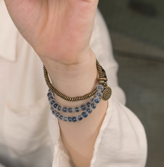 Energy Luxury Original Niche Candy Agate Layered Bracelet