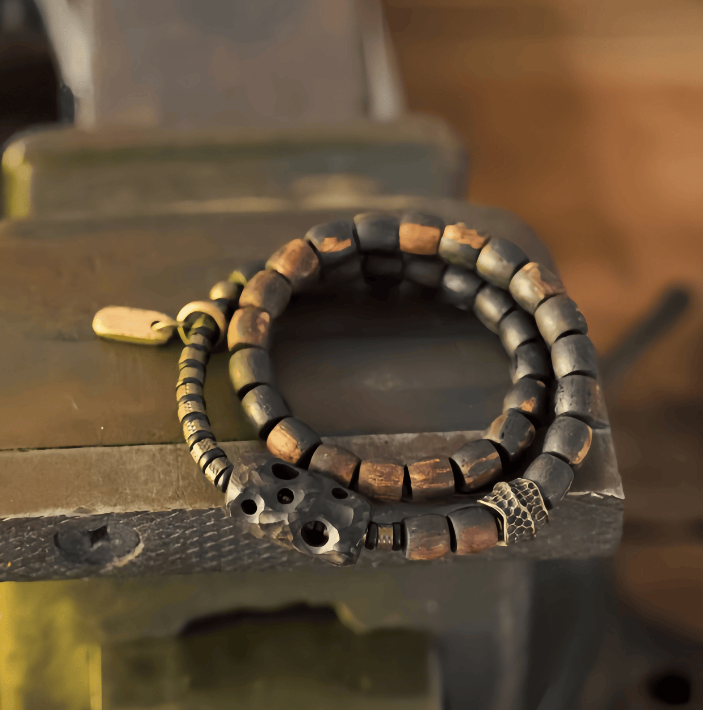 Energy Luxury Original Handmade Double-Wrap Bracelet – Vintage Agarwood Beads