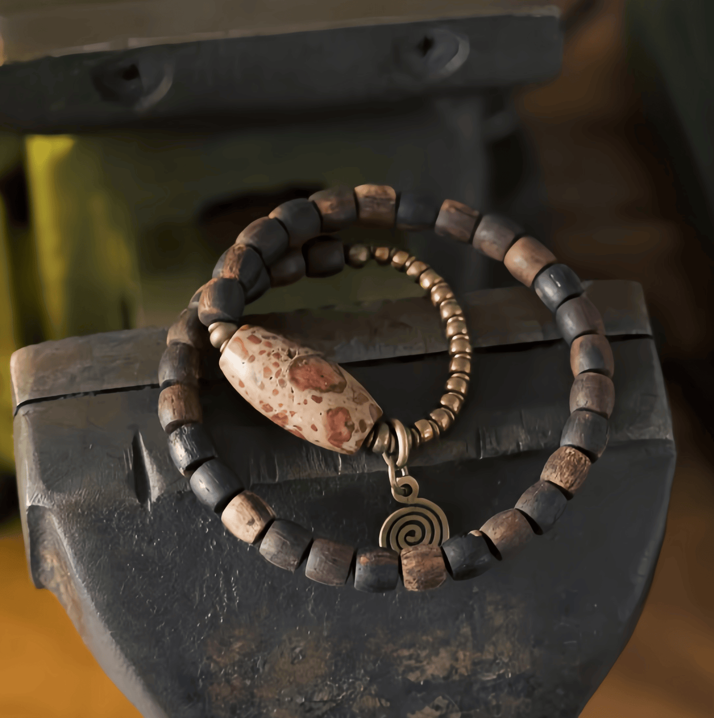 Energy Luxury Original Handmade Double-Wrap Bracelet – Vintage Agarwood Beads